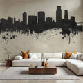 Corpus Christi Texas Skyline Concrete Mural Wallpaper - room preview 03