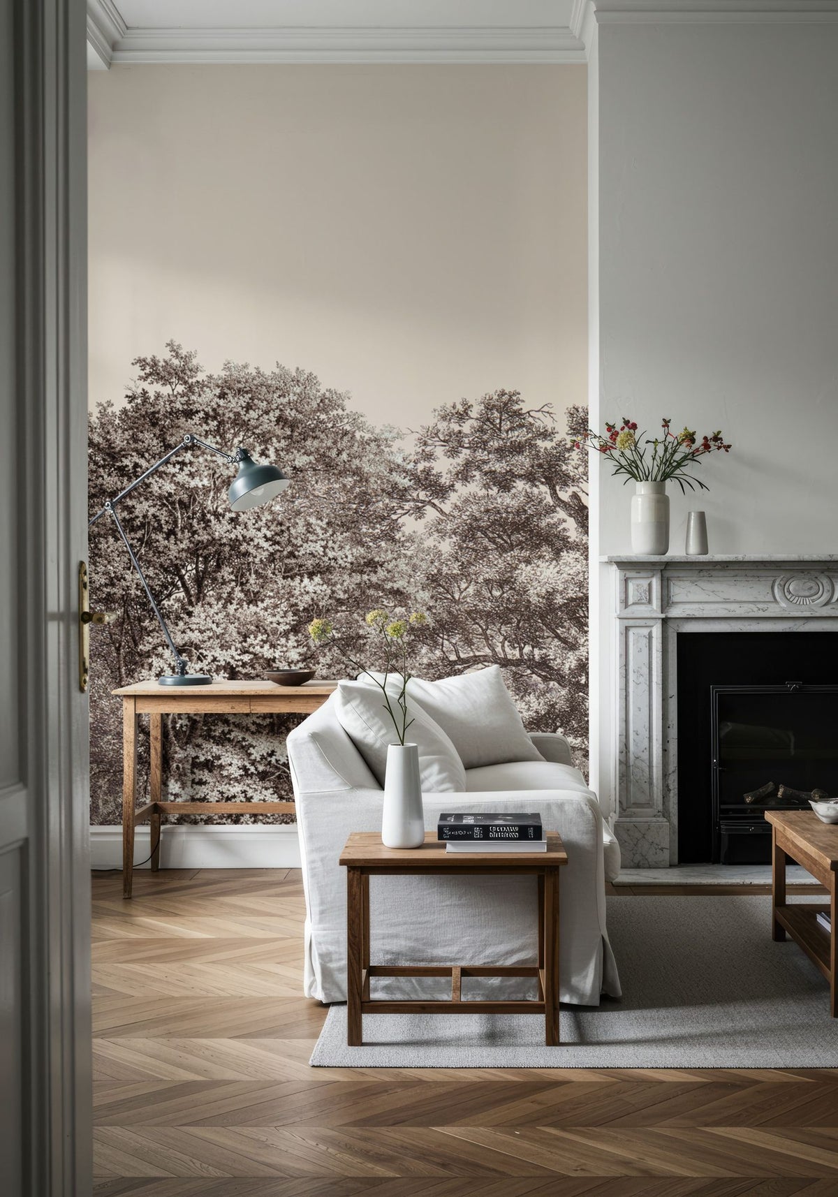 Over the Treetops, Alabaster Mural Wallpaper - room preview 03