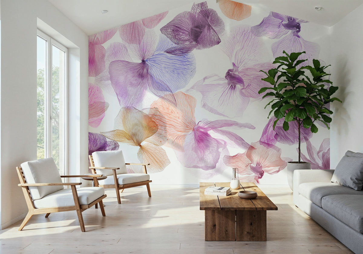 Dancing Orchids Mural Wallpaper - room preview 03