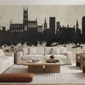 Gloucester England Skyline Concrete Mural Wallpaper - room preview 03