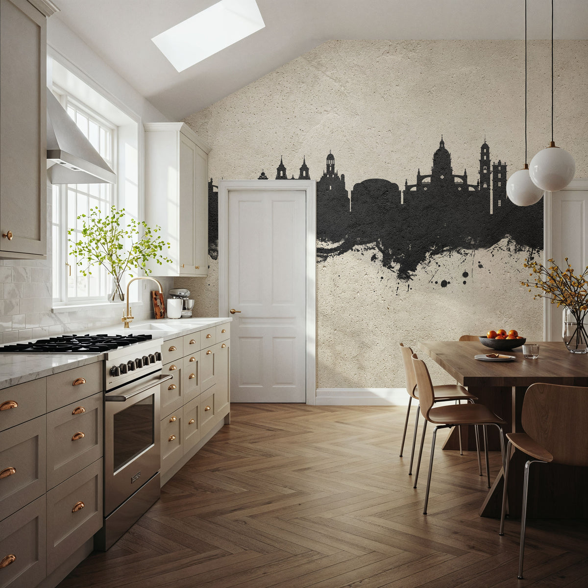 Jerez Spain Skyline Concrete Mural Wallpaper - room preview 03