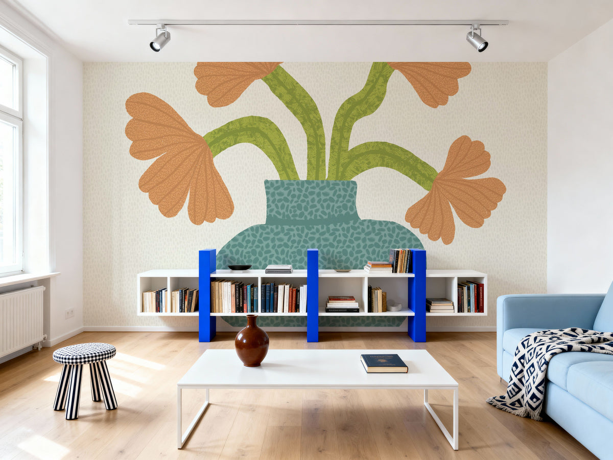 Flower Pot I Mural Wallpaper - room preview 03