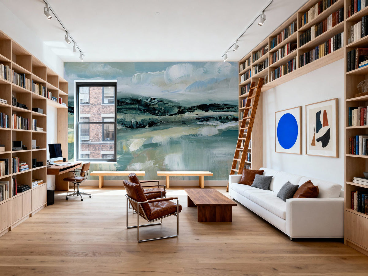 Clouds Incoming Mural Wallpaper - room preview 03