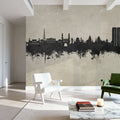 Hyderabad Skyline Concrete Mural Wallpaper - room preview 03