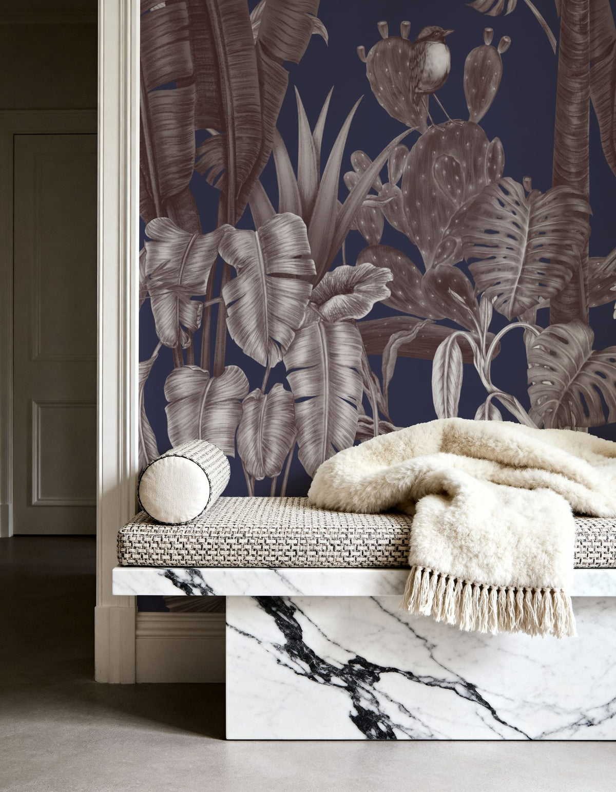 Tropical Wonderland, Eggplant Mural Wallpaper - room preview 03