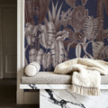 Tropical Wonderland, Eggplant Mural Wallpaper - room preview 03