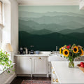 Green Mountains Mural Wallpaper - room preview 03