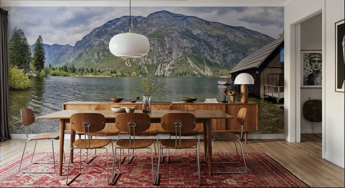 Mountain Lodge Retreat Mural Wallpaper - room preview 03