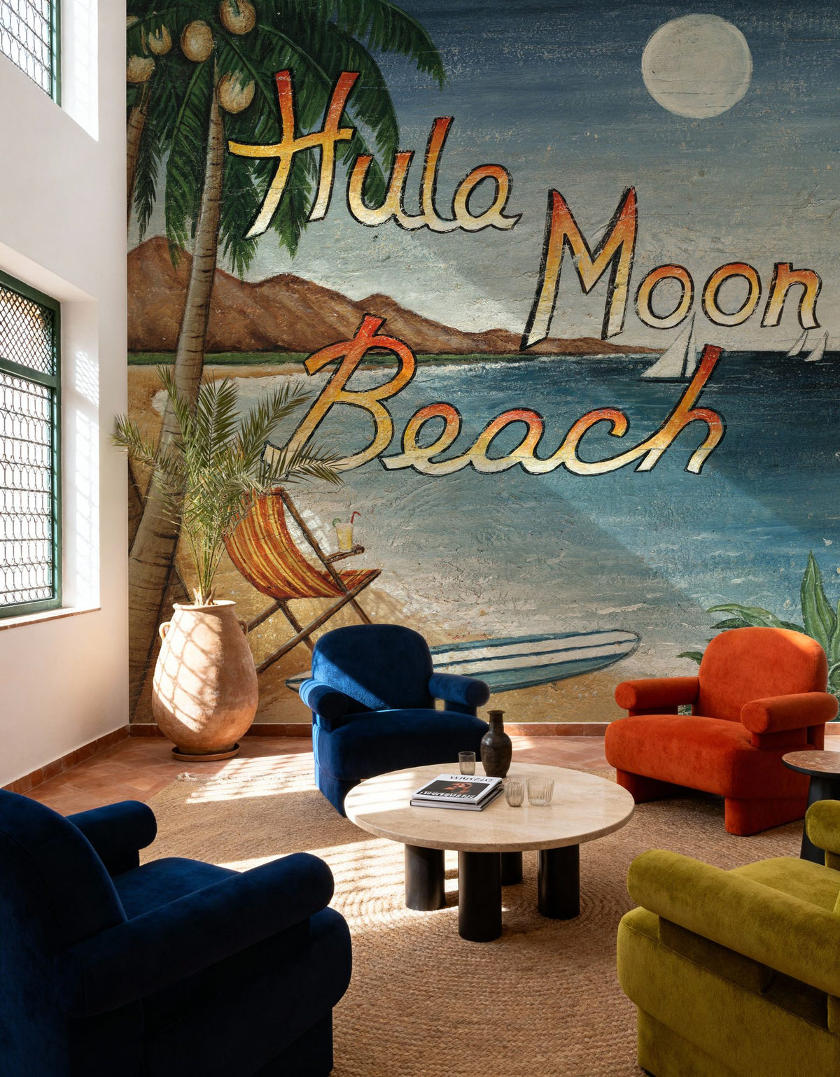 Hula Moon Beach Mural Wallpaper - room preview 03