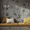 Floral Heaven, Ecru Mural Wallpaper - room preview 03