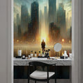 Lost Moments in Twilight Rain Mural Wallpaper - room preview 03