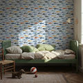 Sharks of the World Pattern Mural Wallpaper - room preview 03