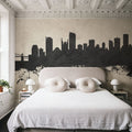 Vancouver Canada Skyline Concrete Mural Wallpaper - room preview 03