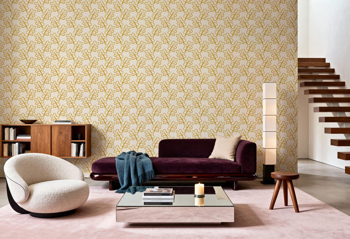 Oak Leafs Mural Wallpaper - room preview 03