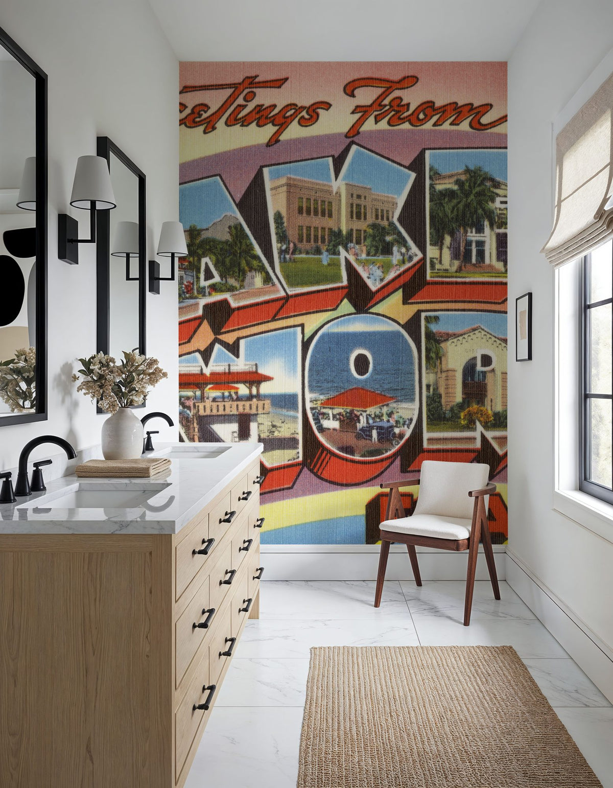 Greetings From Lake Worth Mural Wallpaper - room preview 03
