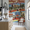 Greetings From Lake Worth Mural Wallpaper - room preview 03