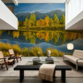 Quarry Lake Fall Mural Wallpaper - room preview 03