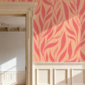 Leavescapes Mural Wallpaper - Red Tone - room preview 03