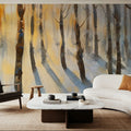 Winterlight Woods Mural Wallpaper - room preview 03