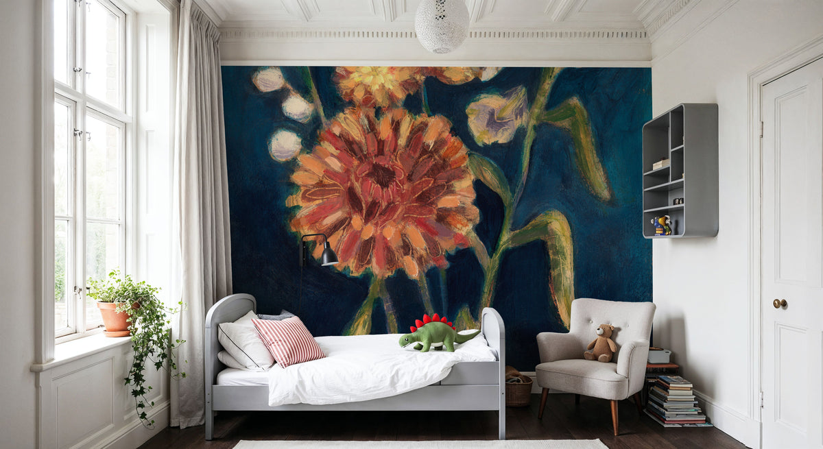 Autumn Blooms V Mural Wallpaper - room preview 03