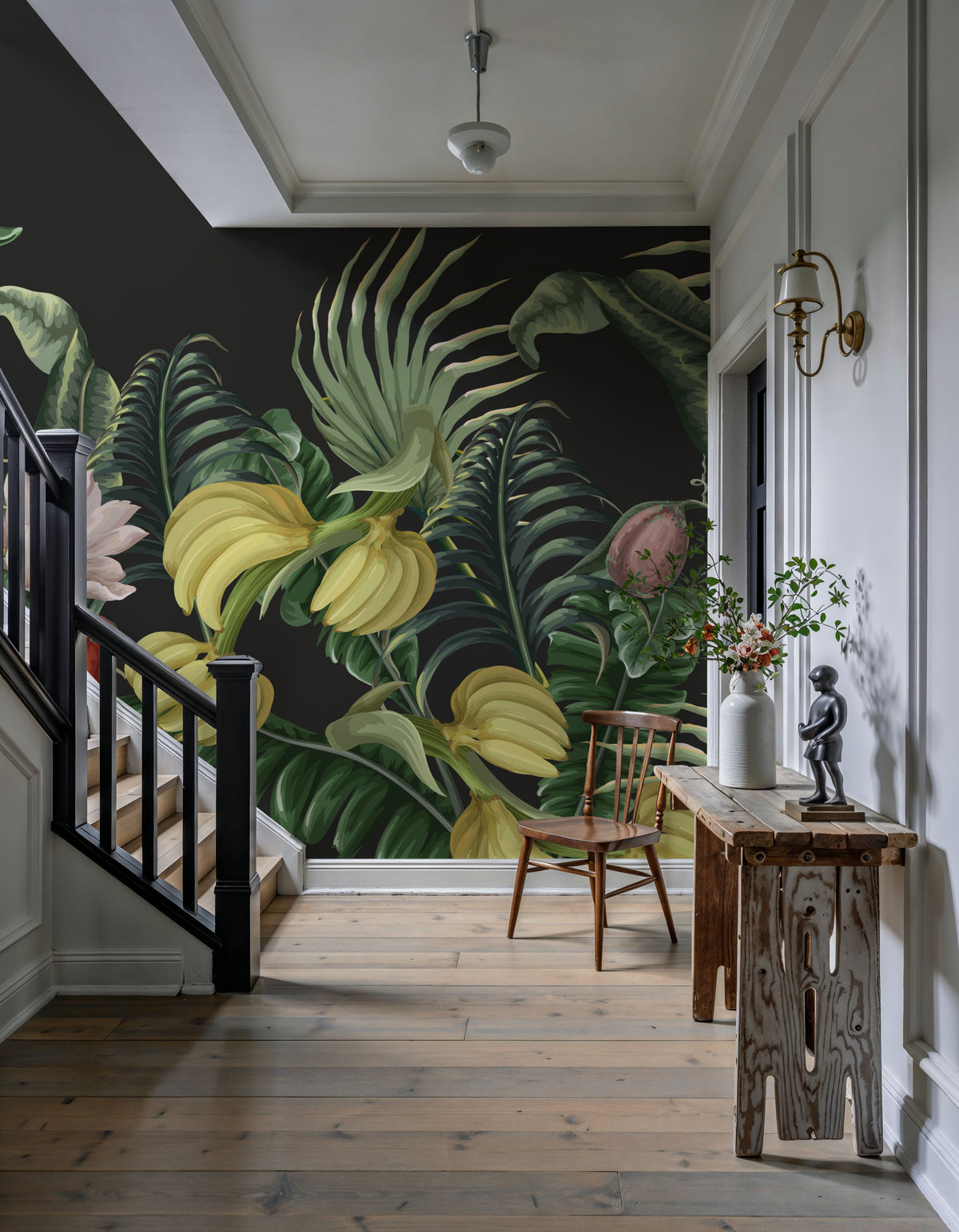 Banana Bloom Border Mural Wallpaper - room preview 03