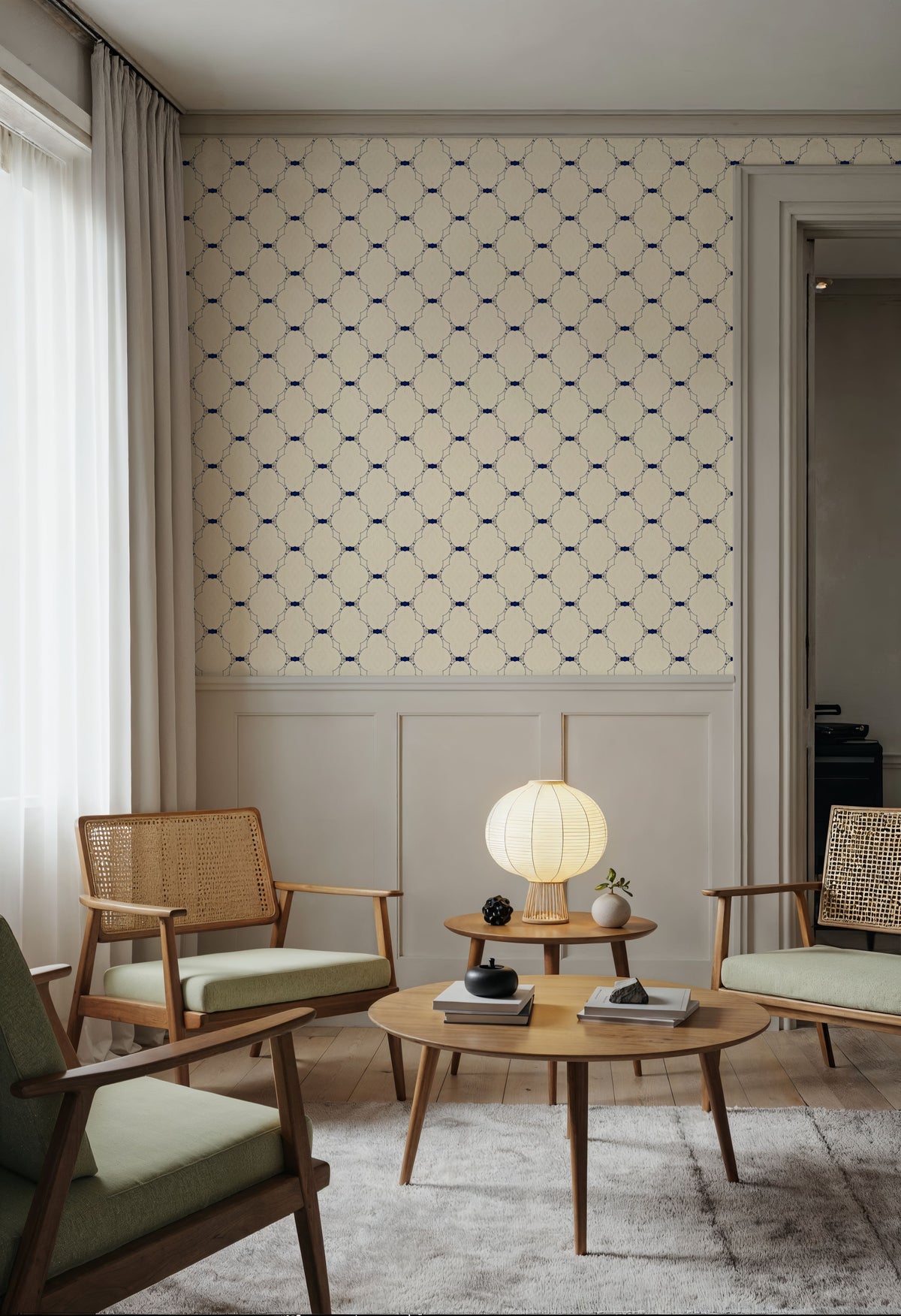 Nara Medallion Mural Wallpaper - room preview 03