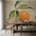 L Orange Mural Wallpaper - room preview 03