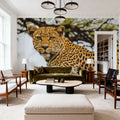 Lounging Leopard Mural Wallpaper - room preview 03