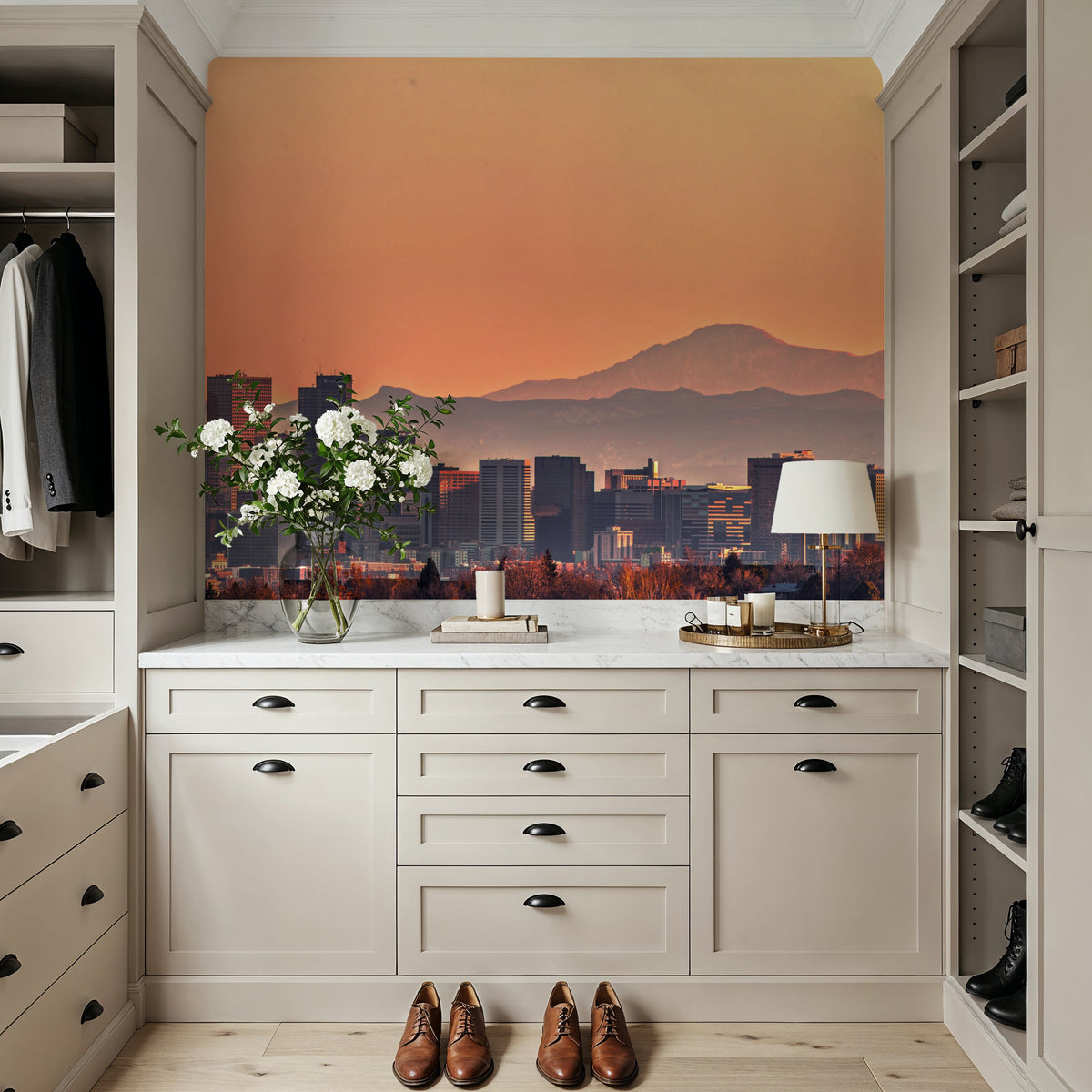 Denver Skyline Mural Wallpaper - room preview 03