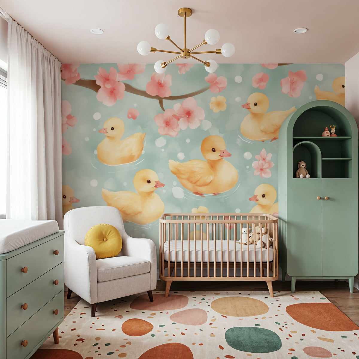 Darling Ducklings Mural Wallpaper - room preview 03
