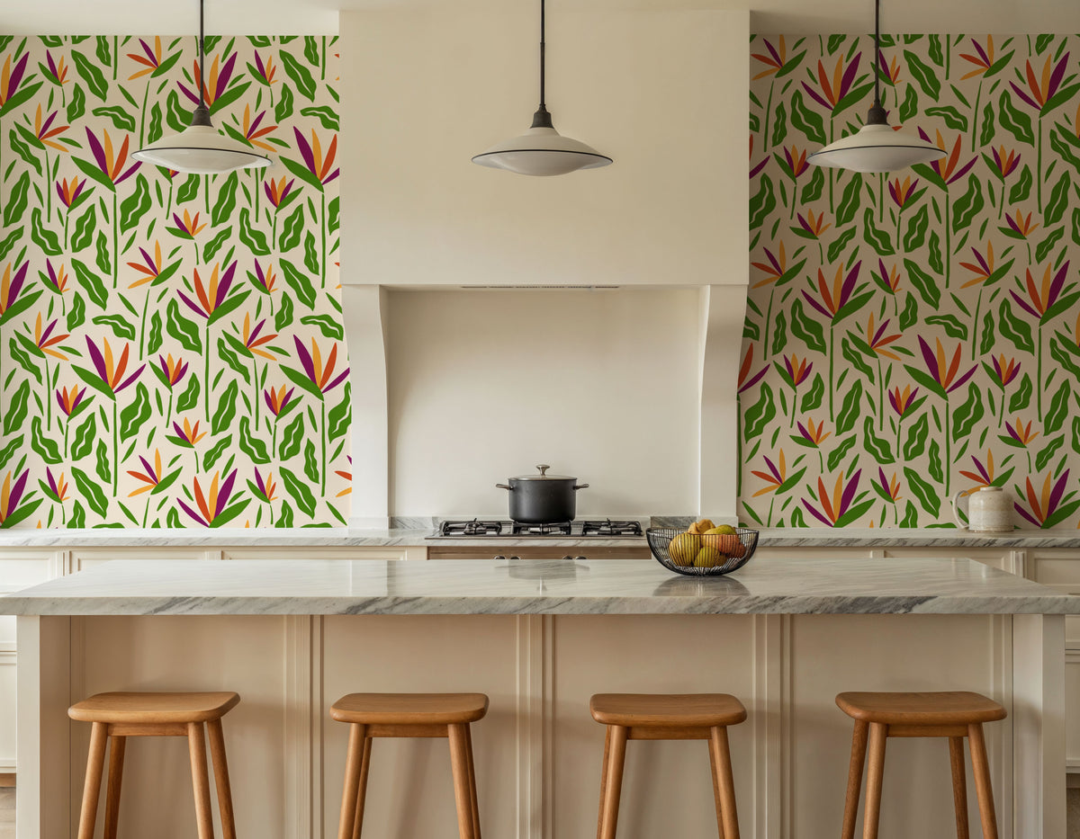Horned Tulips Mural Wallpaper - room preview 03