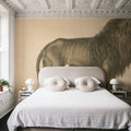 Vintage Lion Mural Wallpaper - room preview 03