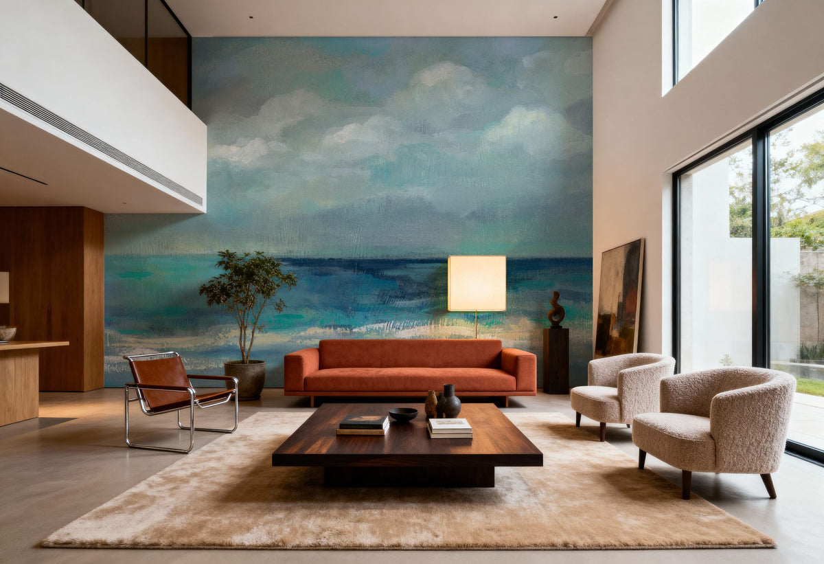 Clouds and Sea Mural Wallpaper - room preview 03