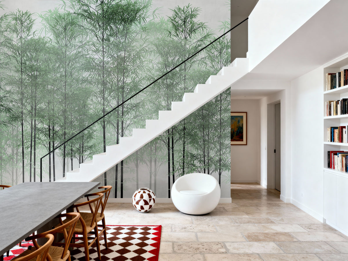 Bamboo Forest Mural Wallpaper - room preview 03