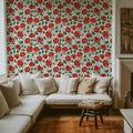 Red As a Rose Mural Wallpaper - room preview 03