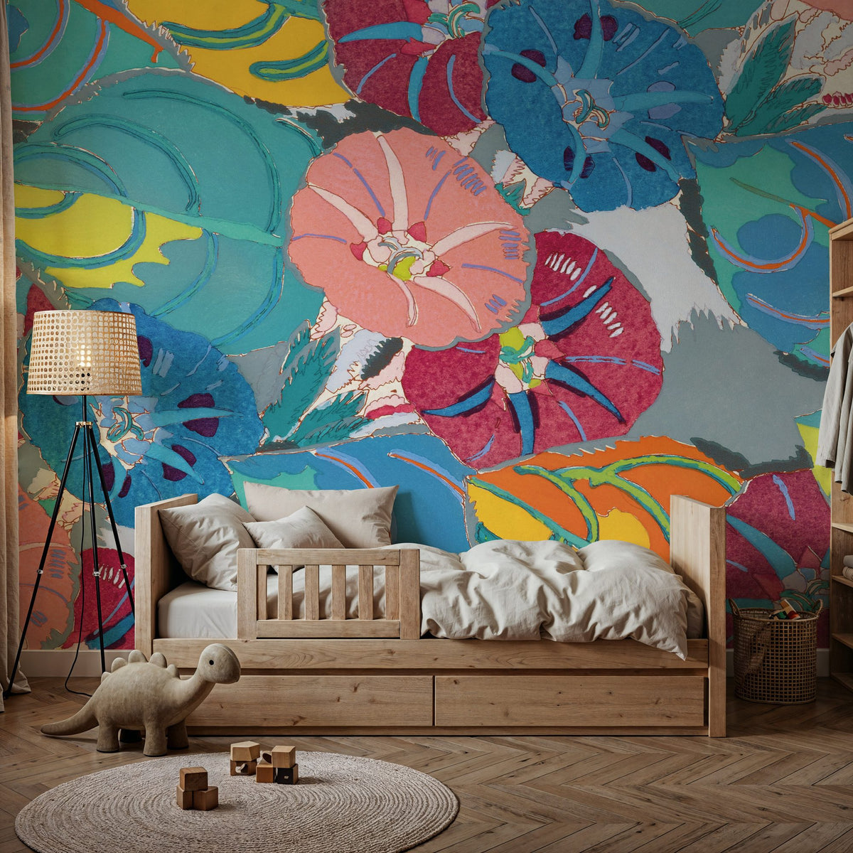 Floral Colourful Explosion Mural Wallpaper - room preview 05