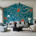 Fluid Flowers Mural Wallpaper - room preview 03