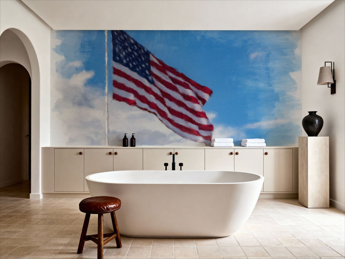 Stars and Stripes Mural Wallpaper - room preview 03
