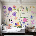Floral Gaze, Cream Mural Wallpaper - room preview 03