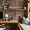 Mission Cement Tiles, Brick Mural Wallpaper - room preview 03