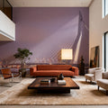 Twilight Bridge Crossing Mural Wallpaper - Neutral Tone - room preview 03