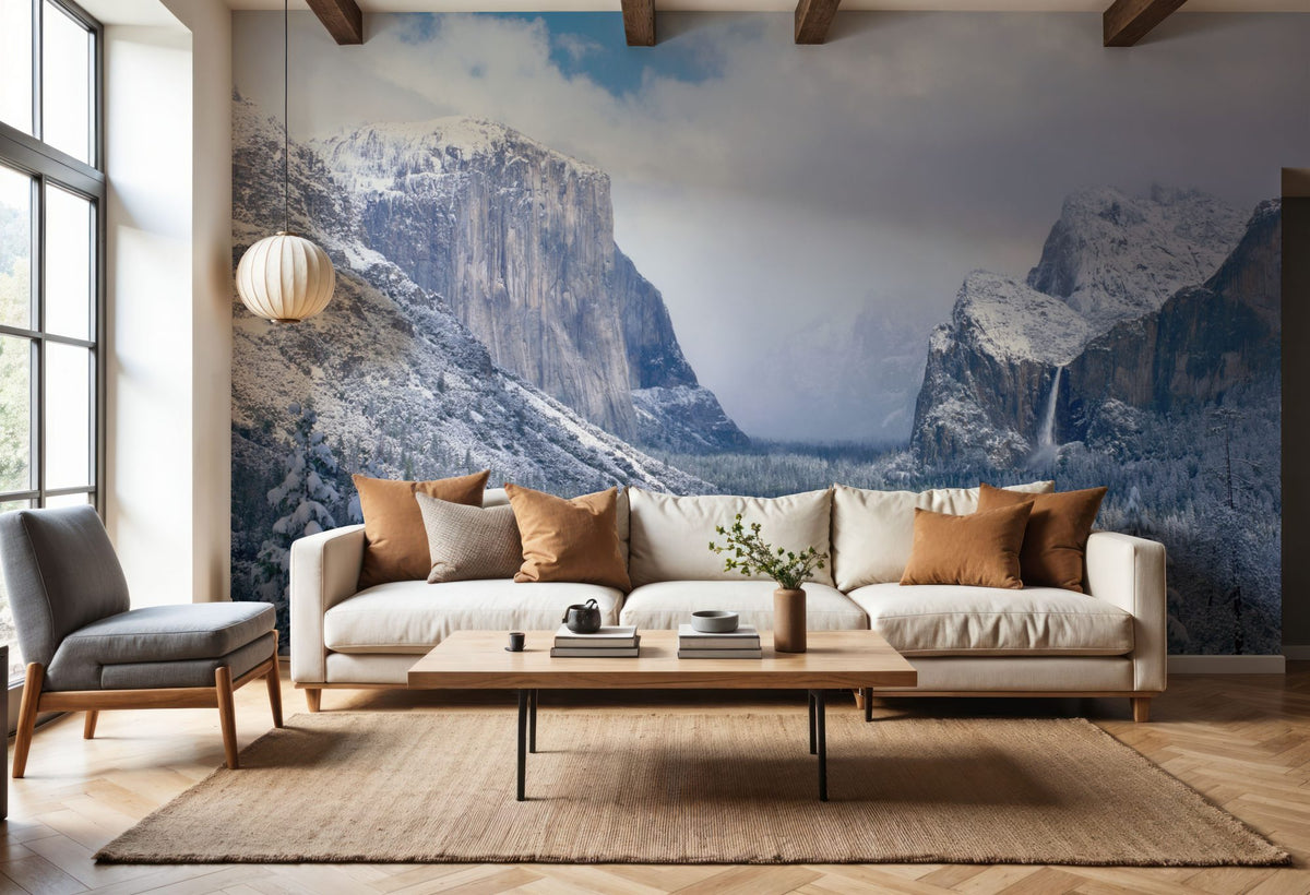 Yosemite Winter Mural Wallpaper - room preview 03