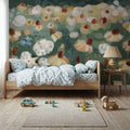 Wildflowers I Mural Wallpaper - Neutral Tone - room preview 03