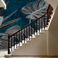 Frosty Leaves Mural Wallpaper - Blue Tone - room preview 03