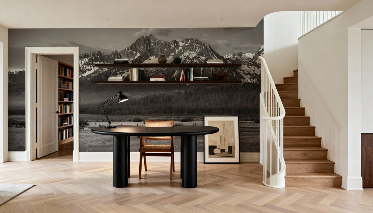 Sawtooth Mountains Plains Mural Wallpaper - room preview 03