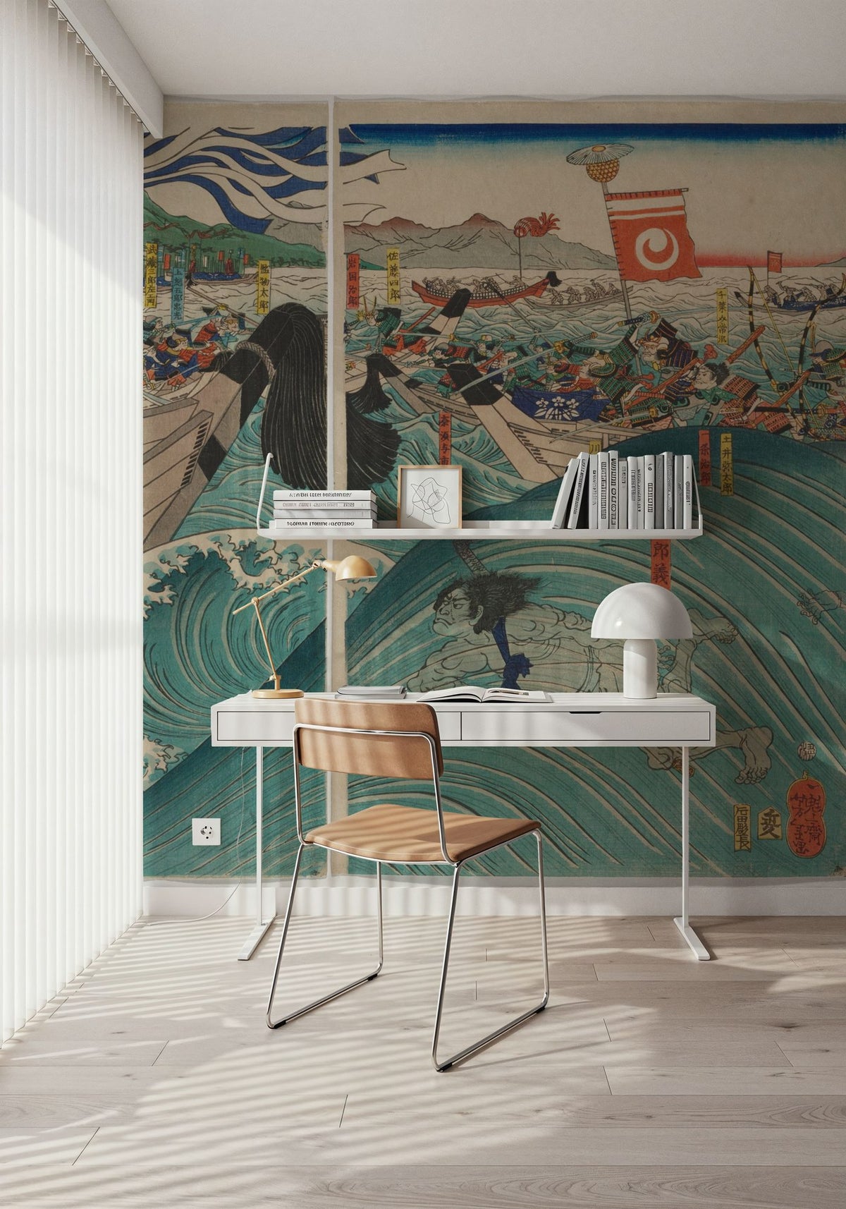 Ocean Brawl Mural Wallpaper - room preview 03