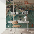 Ocean Brawl Mural Wallpaper - room preview 03
