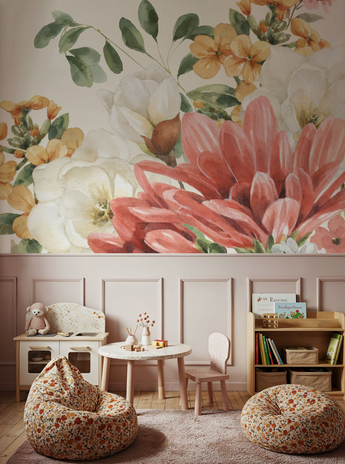 Amber Blossoms II Mural Wallpaper - room preview 03