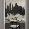 Gold Coast Australia Skyline Concrete Mural Wallpaper - room preview 03