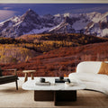 Misty Autumn Peaks Field Mural Wallpaper - room preview 03